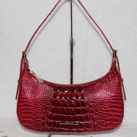 BRAHMIN Kyrie Shoulder Bag Purse Handbag Merlot Ombre Melbourne Leather - Picture 1 of 8
